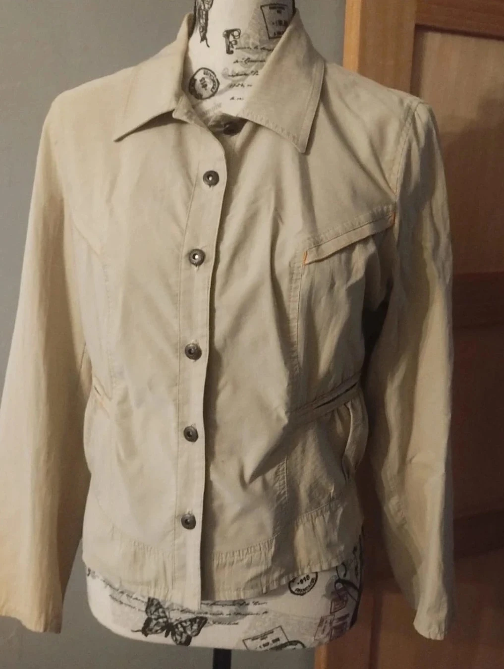 Veste creme, listrado,Cinoche Vintage T42 – photo 2